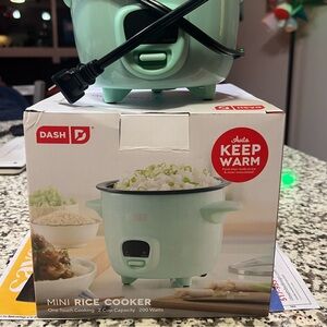 Dash Mini Rice Cooker, Aqua